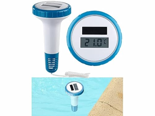 infactory Schwimmbadthermometer: Digitales Solar-Teich-& Poolthermometer, LCD-Anzeige, wasserdicht IPX7 (Digitales Schwimmbadthermometer, Thermometer Wasser, Aussenthermometer) von infactory