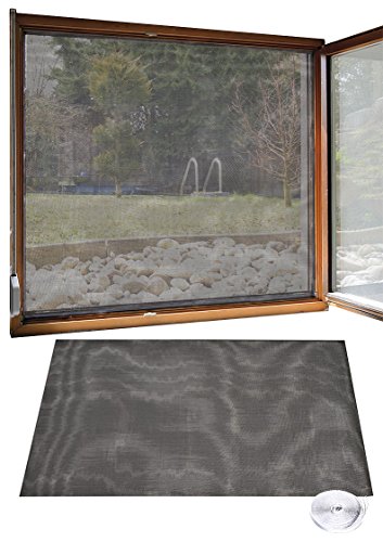 infactory Fliegennetz Fenster: Fliegengitter für Fenster, 130 x 150 cm inkl. 6 m Klebeband (Fenster Insektenschutz, Insekten-Schutz, Fensterfolie) von infactory