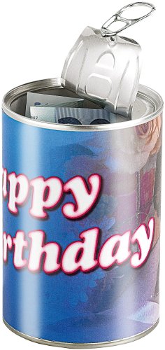 infactory Dosen verpacken Geschenk: Geschenkdose Happy Birthday: Originelle Präsent-Verpackung (Geld in Dosen Verschenken, Geschenkedosen, als Geschenkverpackung) infactory Dosen verpacken Geschenk: Geschenkdose Happy Birthday: Originelle Präsent-Verpackung (Geld in Dosen Verschenken, Geschenkedosen, als Geschenkverpackung) von infactory