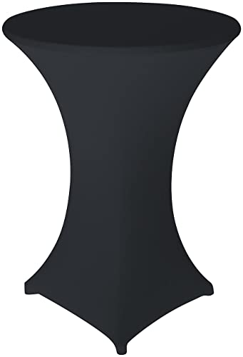 infactory Husse Tisch: Stretch-Stehtischhusse, Oeko-TEX® Standard 100, Ø 80 cm, anthrazit (Stehtischbezug, Stehtisch-Schutzbezüge) von infactory