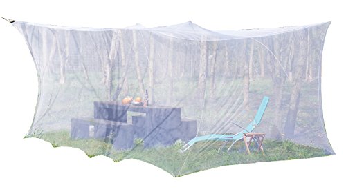 infactory Fliegennetz: XXL-Moskitonetz für Innen & Außen, 300 x 500 x 250 cm, 220 Mesh, weiß (Moskitonetz Terrasse, Moskitonetz Balkon, Hollywoodschaukel) von infactory