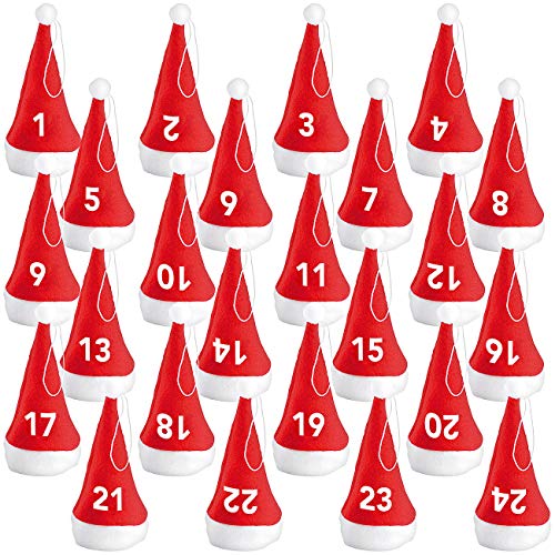 infactory Adventskalender Girlande: Origineller Adventskalender mit 24 Nikolaus-Mützchen (Nikolaus Basteln zum befüllen, Adventskalender Nikolausstiefel, Weihnachtsmann) infactory Adventskalender Girlande: Origineller Adventskalender mit 24 Nikolaus-Mützchen (Nikolaus Basteln zum befüllen, Adventskalender Nikolausstiefel, Weihnachtsmann) von infactory