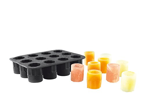 infactory Shotgläser aus Eis: Silikon-Form für 12 Schnapsgläser aus Eis 2 cl (Silikonformen, Eiswürfel-Schnapsgläser, Schokolade) von infactory