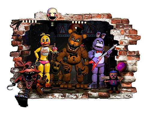 FNAF Wand Aufkleber für Schlafzimmer Fünf Nächte in Freddy Wandtattoo DECORACION Größe 78 cm x57 cm von INFANS