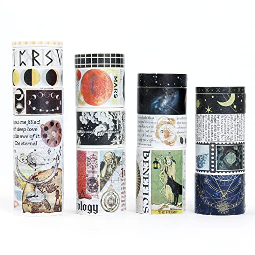 18 Rollen Washi Tape Set - Infeelme Vintage Masking Tapes, Dekorative Klebebänder mit Mehreren Mustern für Scrapbooking, Bullet Journal, Tagebücher, Kalender und Karten von infeelme