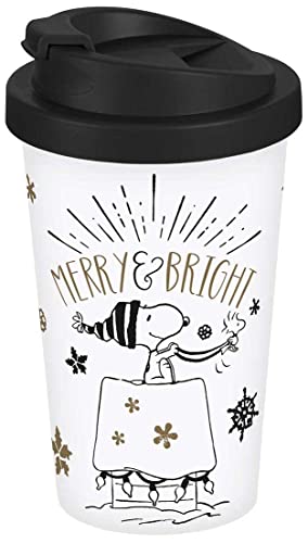 infinite by GEDA LABELS (INFKH) Coffee to go Becher Peanuts Merry & Bright weiß von infinite by GEDA LABELS (INFKH)