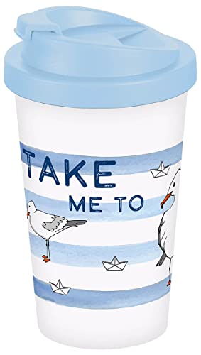 infinite by GEDA LABELS (INFKH) Coffee to go Becher Take me to the ocean 400ml, Bunt von infinite by GEDA LABELS (INFKH)