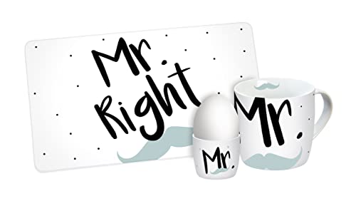 Frühstücksset Mr. Right 3teilig von infinite by GEDA LABELS (INFKH)