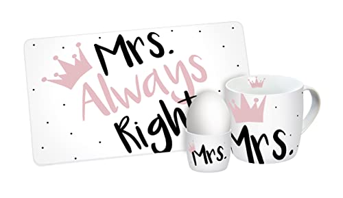 Frühstücksset Mrs. Always Right 3teilig von infinite by GEDA LABELS (INFKH)