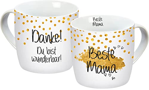 Tasse Beste Mama gold 300ml von infinite by GEDA LABELS (INFKH)