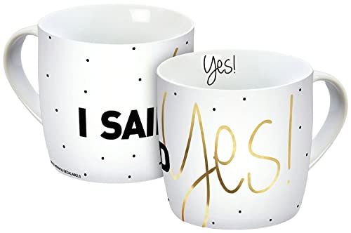 Tasse I said Yes! 300ml Echtgold von infinite by GEDA LABELS (INFKH)