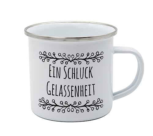 Tasse Schluck Gelassenheit Emaille 350ml von infinite by GEDA LABELS (INFKH)