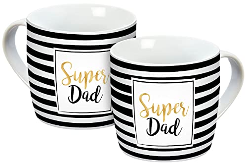 Tasse Super Dad Streifen 300ml von infinite by GEDA LABELS (INFKH)