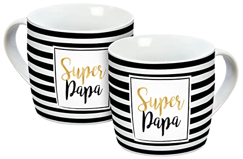 Tasse Super Papa Streifen 300ml von infinite by GEDA LABELS (INFKH)