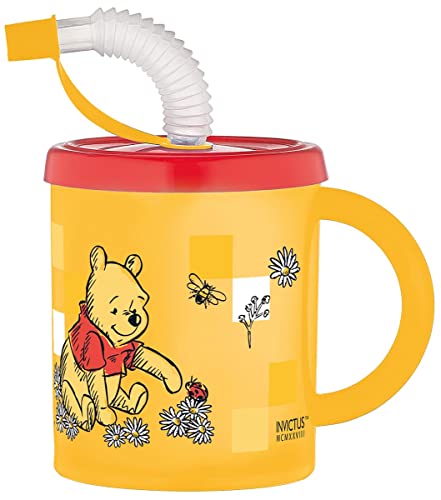 infinite by GEDA LABELS (INFKH) Trinkbecher Winnie Pooh 210ml mit Strohhalm, Gelb von infinite by GEDA LABELS (INFKH)