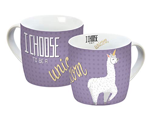 infinite by GEDA LABELS (INFKH) 12006 Lama I Choose lila Tasse, Porzellantasse, Kaffeetasse, Mehrfarbig von infinite by GEDA LABELS (INFKH)