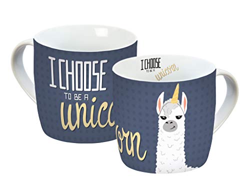 infinite by GEDA LABELS (INFKH) Lama I Choose blau Tasse, Porzellantasse, Kaffeetasse, Mehrfarbig, 300 Ml von Gedalabels