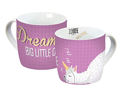 infinite by GEDA LABELS (INFKH) 12008 Lama Dream rosa Tasse, Porzellantasse, Kaffeetasse, Mehrfarbig von infinite by GEDA LABELS (INFKH)