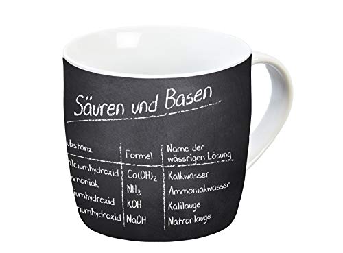 infinite by GEDA LABELS (INFKH) 12127 Schule Chemie Säuren & Basen Tasse, Porzellantasse, Kaffeetasse, Porzellan, Schwarz von infinite by GEDA LABELS (INFKH)