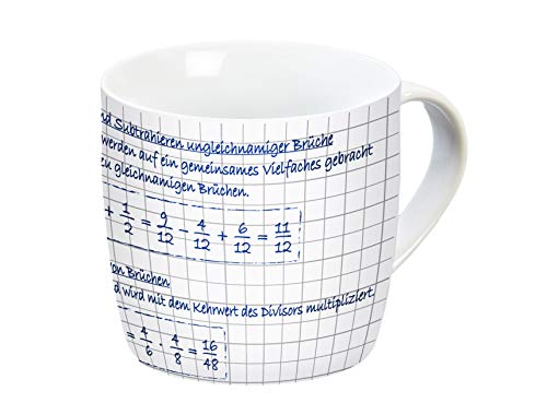 infinite by GEDA LABELS (INFKH) 12129 Mathe Tasse, Porzellantasse, Kaffeetasse, Kindertasse, weiß von infinite by GEDA LABELS (INFKH)