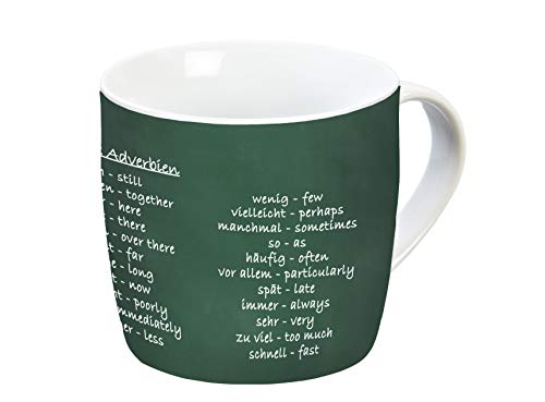 infinite by GEDA LABELS (INFKH) 12130 Englisch Adverbien Tasse, Porzellantasse, Kaffeetasse, Kindertasse, Grün von infinite by GEDA LABELS (INFKH)