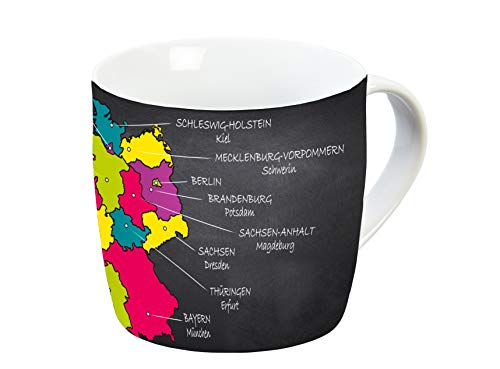 infinite by GEDA LABELS (INFKH) 12161 Bundesländer Tasse, Porzellantasse, Kaffeetasse, Kindertasse, Mehrfarbig von infinite by GEDA LABELS (INFKH)