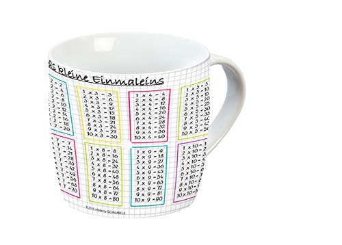 infinite by GEDA LABELS (INFKH) 12756 Kleines 1x1 Tasse, Porzellantasse, Kaffeetasse, Kindertasse, weiß von infinite by GEDA LABELS (INFKH)