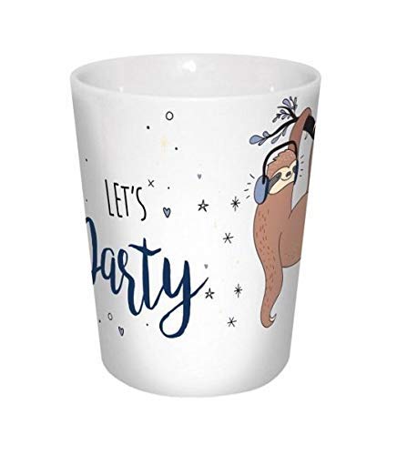infinite by GEDA LABELS (INFKH) 13209 Faultier Bonaparte Party Becher, Porzellanbecher, Kaffeebecher, Mehrfarbig von infinite by GEDA LABELS (INFKH)