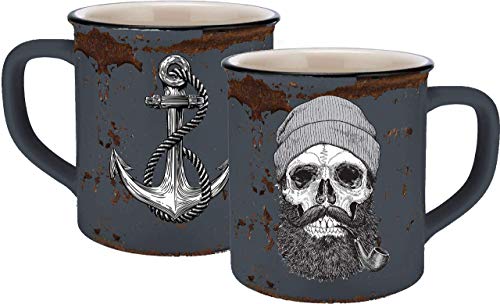 Tasse Sailor Skull Emaille-Optik von infinite by GEDA LABELS (INFKH)