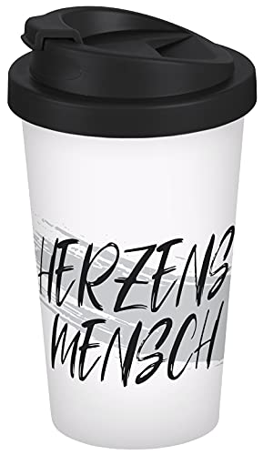 infinite by GEDA LABELS (INFKH) 15373 Coffee Herzensmensch Brush Coffe to Go Becher, PP von infinite by GEDA LABELS (INFKH)