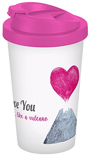 infinite by GEDA LABELS (INFKH) 15378 Coffee Like A Vulcano Coffe to Go Becher, PP, 400 milliliters von infinite by GEDA LABELS (INFKH)