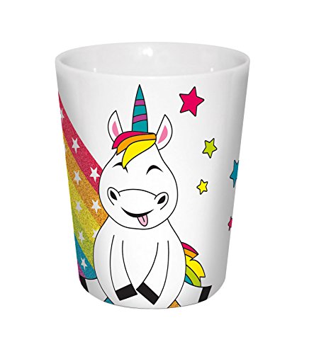 infinite by GEDA LABELS (INFKH) 15915 Einhorn_Bunt_V-Mug, circa" 300ml Porzellanbecher V-Mug, Porzellan, Mehrfarbig, 8, 5 x 10 cm von infinite by GEDA LABELS (INFKH)