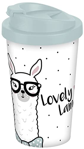 infinite by GEDA LABELS (INFKH) Coffee to go Becher Lovely Lama 400ml, Bunt von infinite by GEDA LABELS (INFKH)