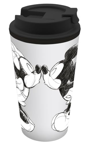 infinite by GEDA LABELS (INFKH) Coffee to go Becher Mickey Kiss Sketch silbergrau 400ml von infinite by GEDA LABELS (INFKH)