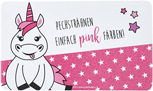 infinite by GEDA LABELS (INFKH) Einhorn_BRETTCHEN_PECHSTRÄHNE Frühstücksbrett Melamin, pink/weiß, 23,5 x 14 x 0.5 cm von infinite by GEDA LABELS (INFKH)