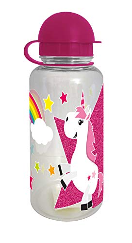 infinite by GEDA LABELS (INFKH) Einhorn Trinkflasche Tritan Circa 350 ml, Kunststoff, Mehrfarbig, cm, 6, 2 x 17 cm, 1 Einheiten von infinite by GEDA LABELS
