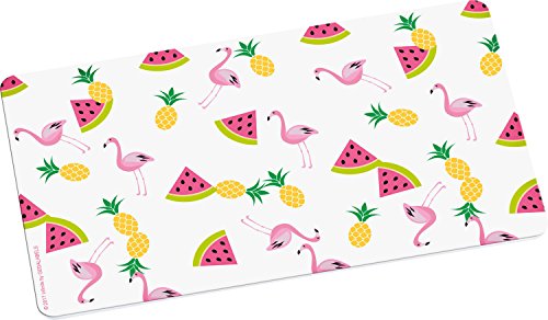 infinite by GEDA LABELS (INFKH) Flamingo_BRETTCHEN_Früchte Frühstücksbrett Melamin, Mehrfarbig, 23,5 x 14 x 0.5 cm von infinite by GEDA LABELS (INFKH)