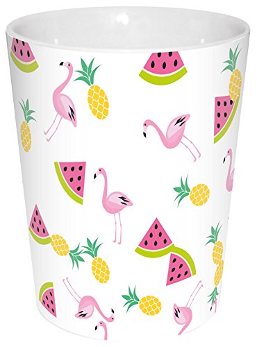 infinite by GEDA LABELS (INFKH) Flamingo_Becher_Früchte Porzellanbecher V-Mug, Porzellan, Mehrfarbig, 8,5 x 8,5 x 10 cm von infinite by GEDA LABELS (INFKH)