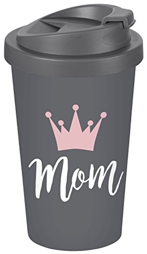 infinite by GEDA LABELS (INFKH) MOM Coffee to go Becher, Kunststoff, Grau, 9 x 9 x 17 cm von infinite by GEDA LABELS (INFKH)