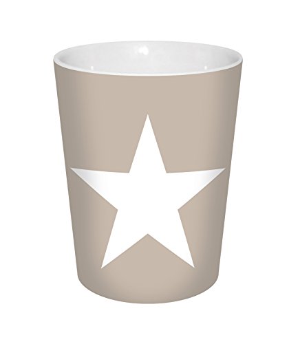 infinite by GEDA LABELS (INFKH) Porzellanbecher Großer Stern, V-Mug, circa 300 ml, Beige, 8,5 x 10 cm von infinite by GEDA LABELS (INFKH)