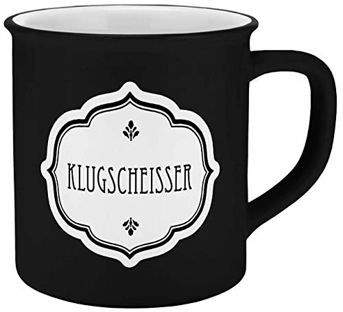 Tasse Klugscheisser Emaille-Optik 400ml von infinite by GEDA LABELS