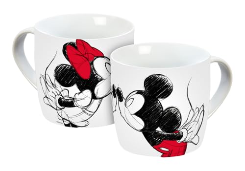 Tasse Mickey Kiss Sketch rot 300ml von infinite by GEDA LABELS