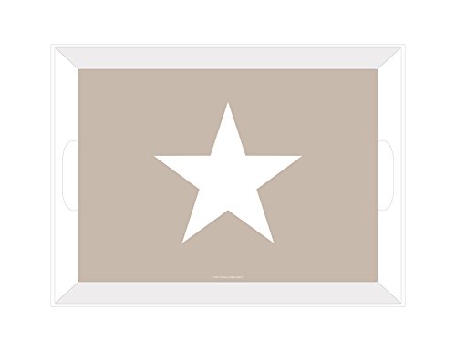 infinite by GEDA LABELS Sterne Tablett, Melamin, beige, 41 x 30 x 5 cm von infinite by GEDA LABELS