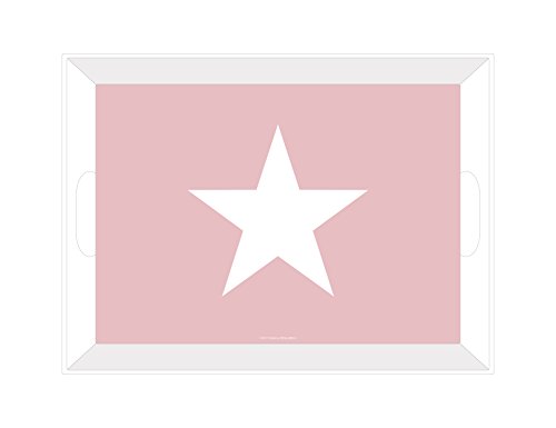 infinite by GEDA LABELS Sterne Tablett, Melamin, rosa, 41 x 30 x 5 cm von infinite by GEDA LABELS
