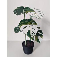 3D Gedrucktes Monstera Pflanzenuntersetzer-Set | Einzigartiges Wohndekor von infinityprintworks3d