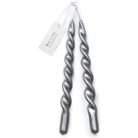 In Flore Handgefertigte Emelie Gedrehte Kegelkerze, 4Er Set, Silber In Flore Handgefertigte Emelie Gedrehte Kegelkerze, 4Er Set, Silber von inflorehome