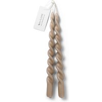 In Flore Handgemachte Emelie Gedrehte Kegelkerze, 4Er Set, Grau von inflorehome