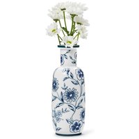 In Flore Lina Handbemalte Porzellan Vase, Weiß-Blau von inflorehome