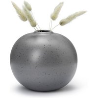 In Flore Sophia Handgefertigte Steingut-Keramik-Vase, Mattes Graues Finish, 13 cm von inflorehome