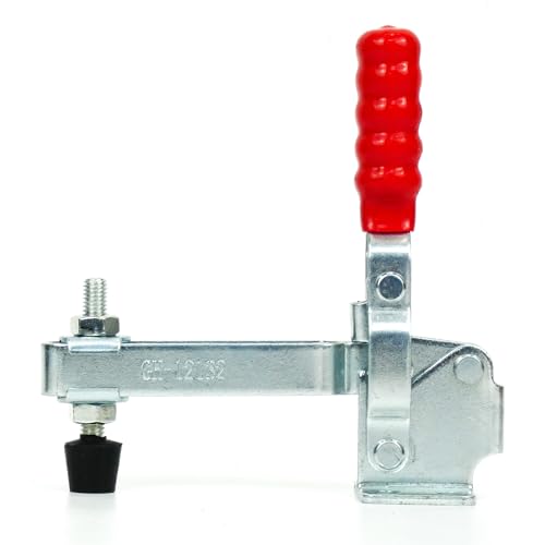 INGDAUM® 4 Stück GH-12132 Vertikalspanner, Einstellbare Kniehebelspanner, Schnellspanner, Knebelklemme für Vorrichtungsbau, Montage, Maschinenbau, Holztechnik (4, GH-12132 (Haltekraft 227 kg)) von ingdaum